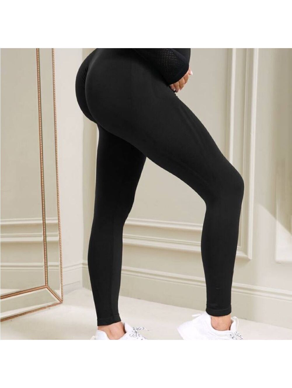 Black Maternity Pregnancy Leggings Over-Belly Support